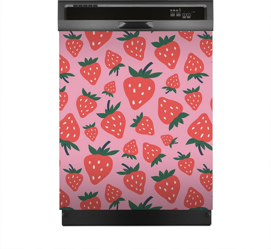 Aufkleber sticker 60x70 cm Dekorative folie Spülmaschine - Erdbeeren Früchte
