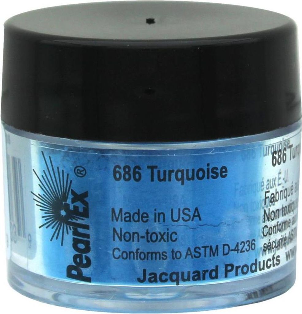Jacquard Pigmentpulver Türkis 3 Gramm - Pearl Ex kreativ