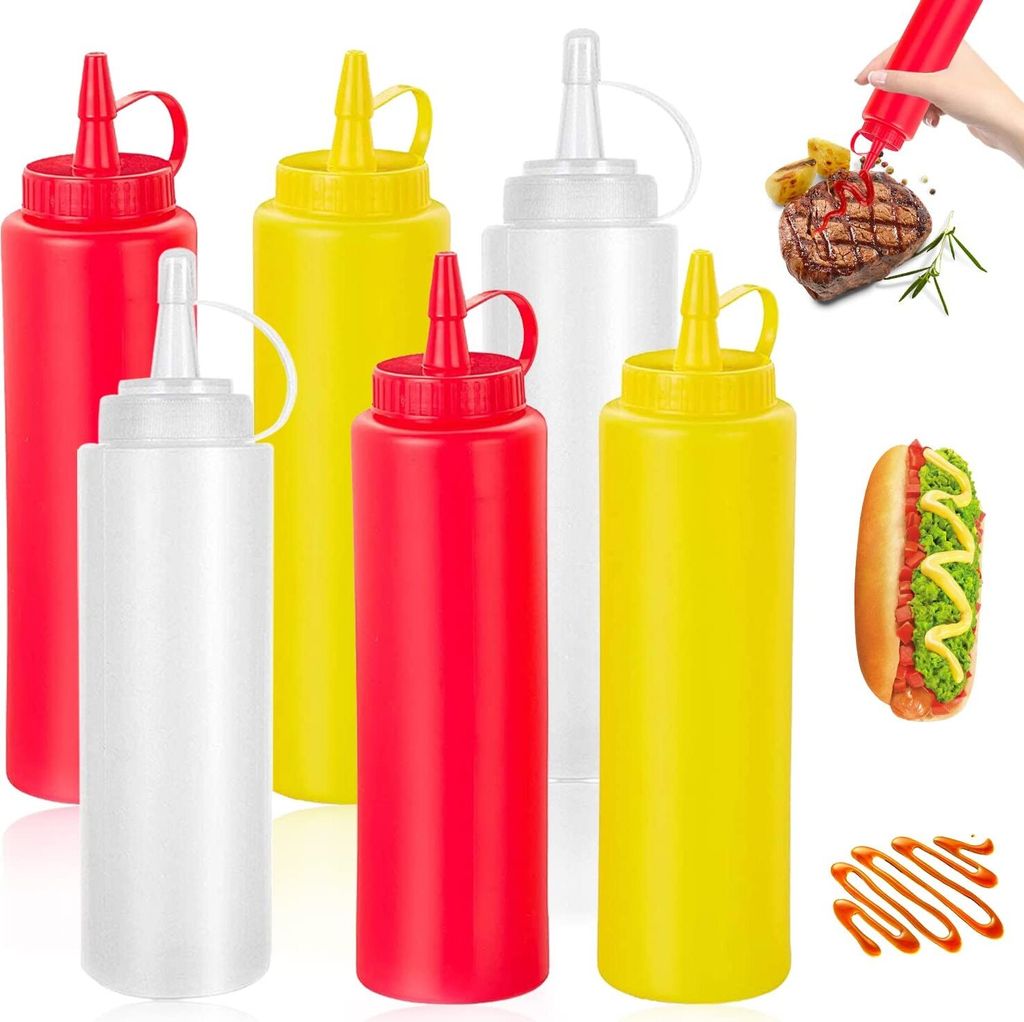 Plastik Quetschflasche, 6 Stück 250ml Squeeze Flasche aus Produktbild 1