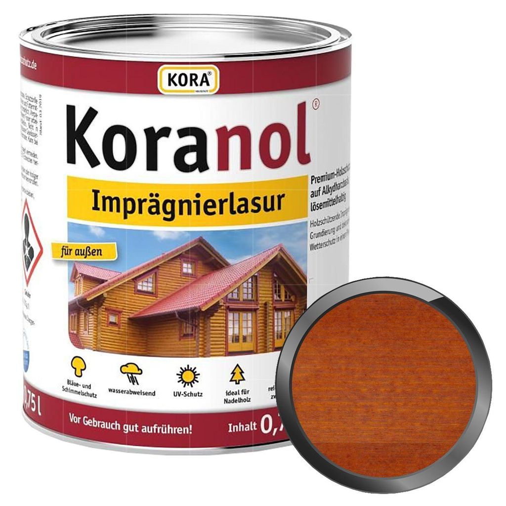 KORA Koranol Imprägnierlasur 0.75 Liter Teak Produktbild 