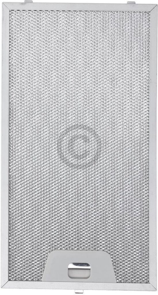 A metal mesh filter for a range hood, shown flat against a white background.
