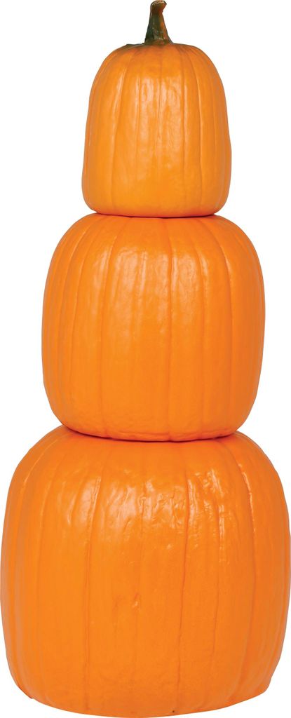 Halloween Kürbis Turm Dekoration Stacked Pumpkins Herbst Zauber Feier Rustikale Ernte Feierliche Stimmung Fröhliche Jahreszeit, Farbe: Orange