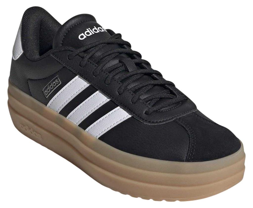 Adidas - "Court Bold" Sneaker für Damen, Leder GT15052 (42 EU) (Schwarz/Weiß/Gummi Rosa)