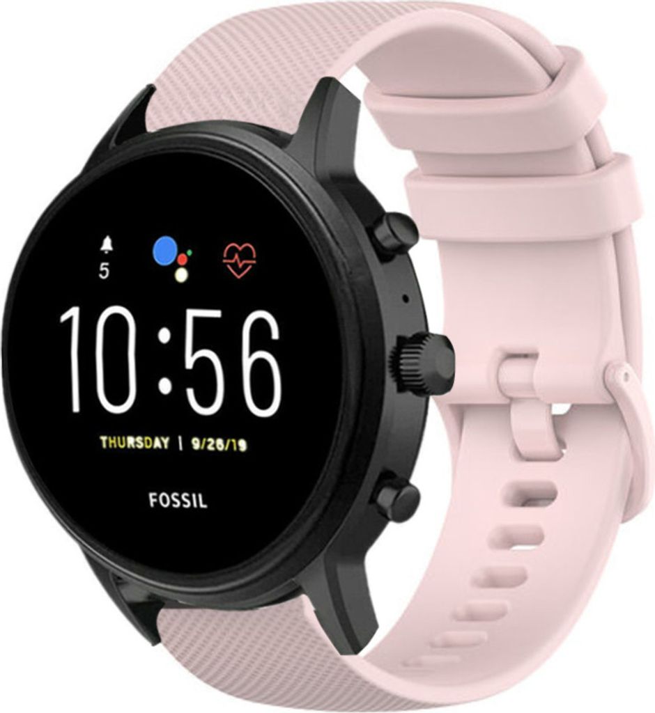 Strap-it Fossil Gen 5 Luxus-Silikonarmband (Rosa)