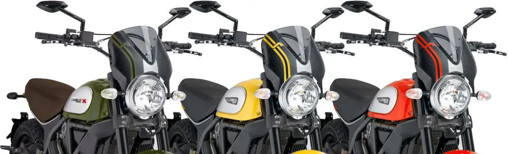 Protection PUIG 8192H Retrovision en acrylique fumé DUCATI SCRAMBLER