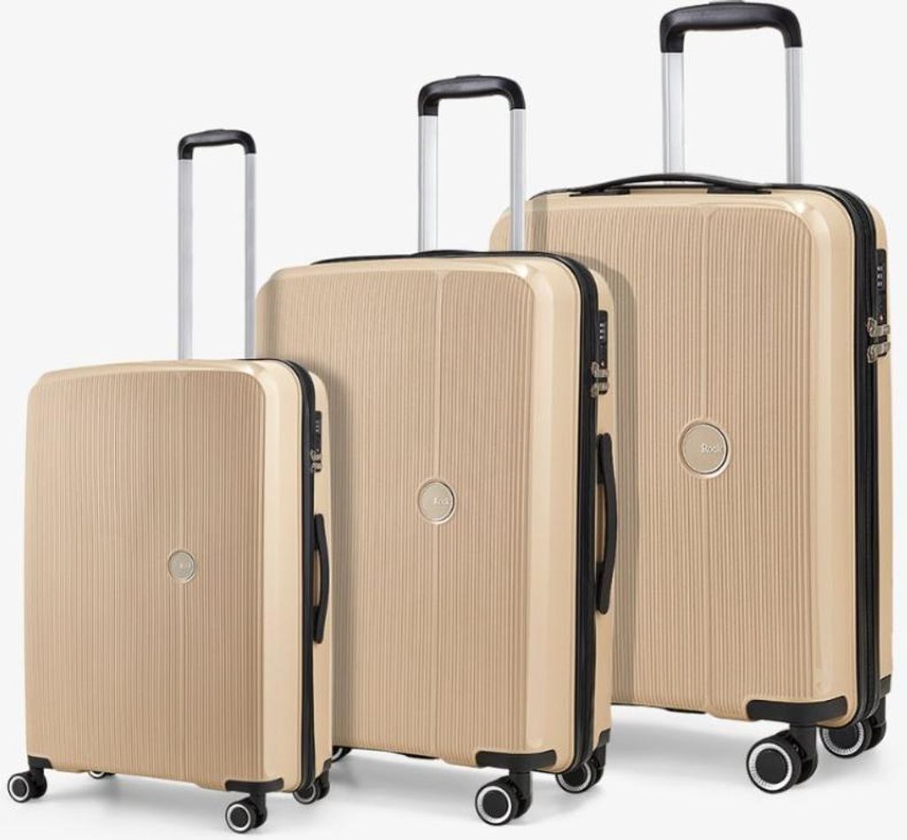 ROCK Hudson Reisekoffer-Set - beige