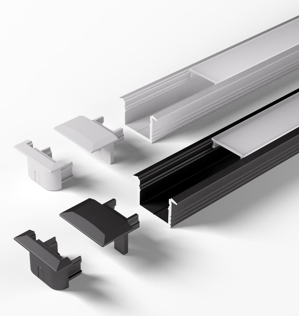 Halemeier ChannelLine C2 schwarz opal L=2500 Alu-und Abdeckprofil