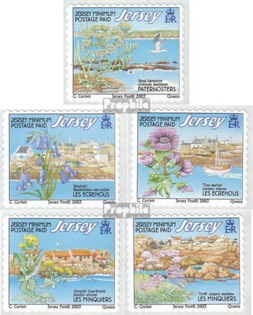 Briefmarken GB - Jersey 2003 Mi 1094I-1098I (kompl.Ausg.) postfrisch Flora