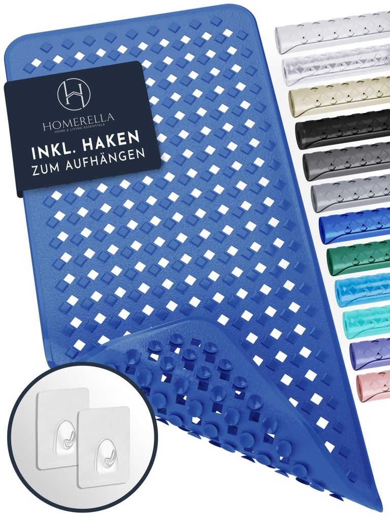 Homerella Badewannenmatte rutschfest Hautsensitiv 88x39cm Produktbild 