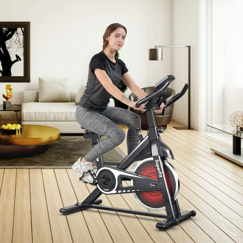 Indoor Fahrrad Heimtrainer Fahrrad mit 6KG Schwungrad Fitnessbike mit Widerstand 