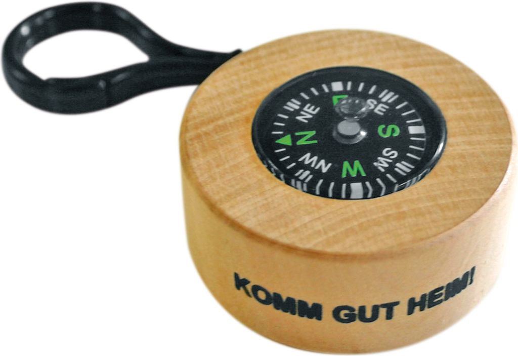 EDUPLAY 210-066 Schlüsselanhänger Kompass, Holz, Ø 4,5, H 2 Produktbild 