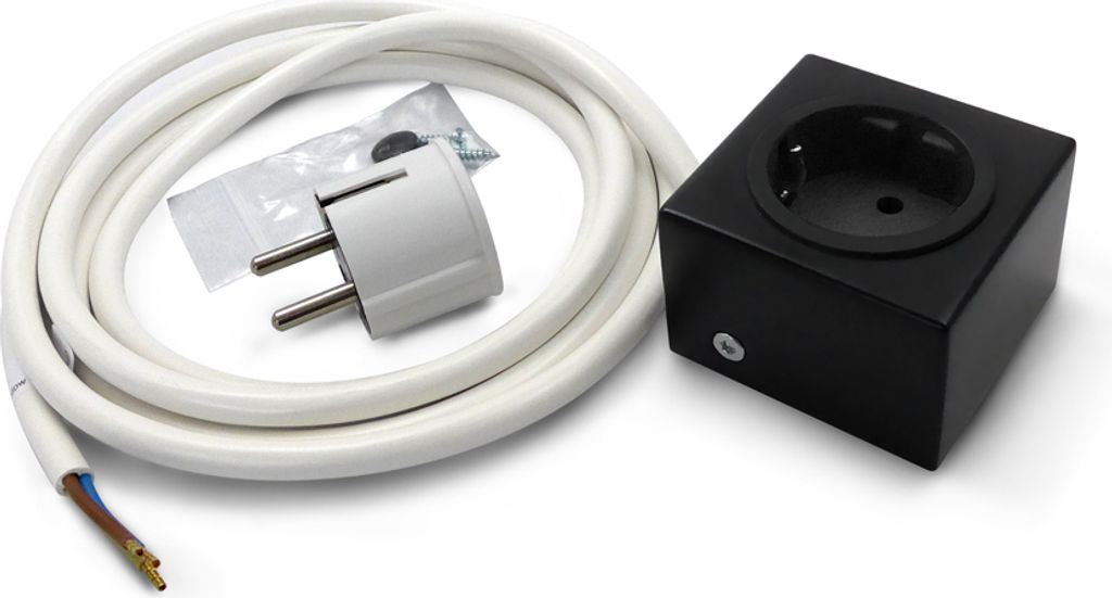 THEBO Schukosteckdose ST 3080 ST/1 in SCHWARZ / THEBO Licht / Unterbau Steckdose / Unterschranksteckdose / Steckdose / Schukostecker