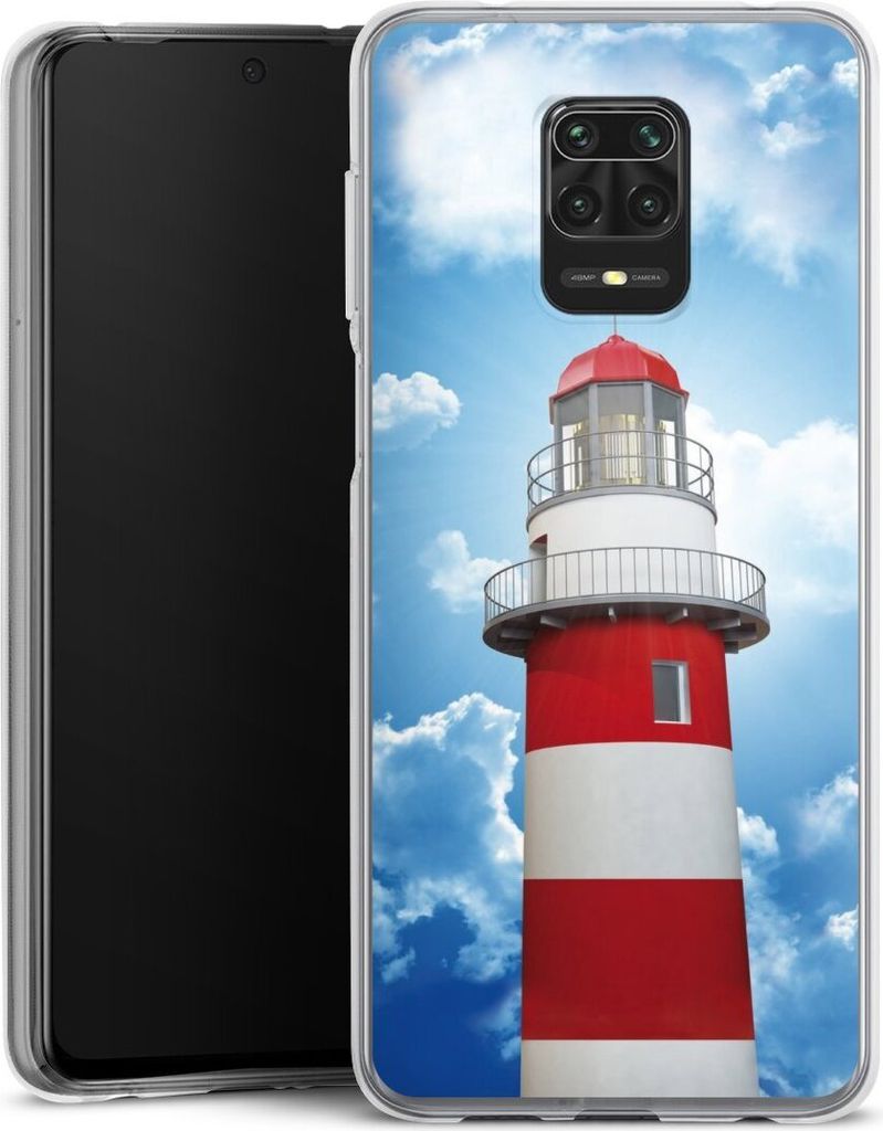 DeinDesign Handyhülle für Xiaomi Redmi Note 9 Pro Silikon Hülle Case Smartphone Schutzhülle Himmel Leuchtturm Wolke