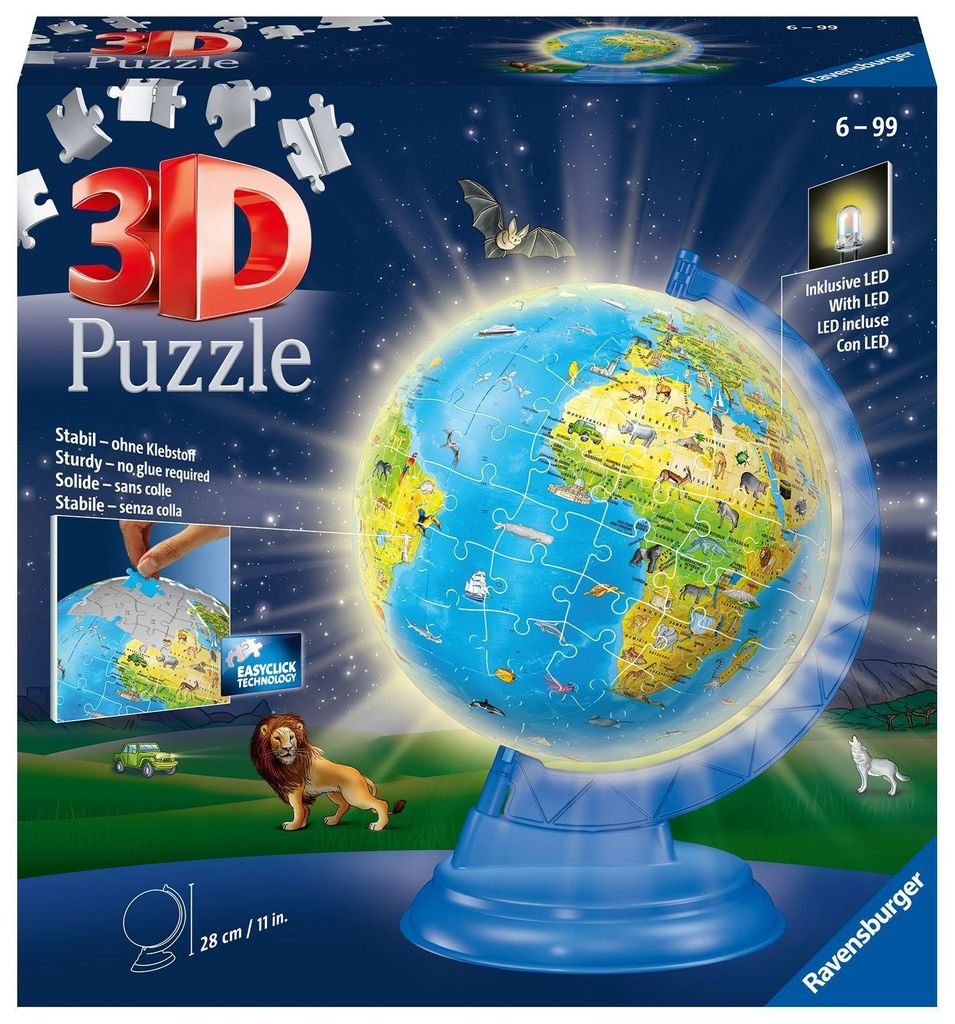 Kinderglobus mit Licht deutsch Ravensburger 11274 Produktbild 