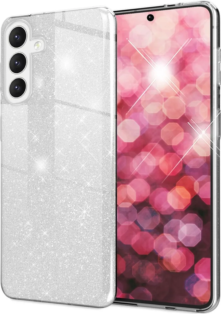 Regalo Ideale: Custodia NALIA Glitter per Samsung S24 Argento