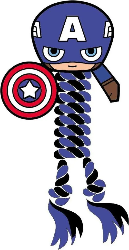 Gioco da Masticare Cane Avengers Captain America - Corda e Morso