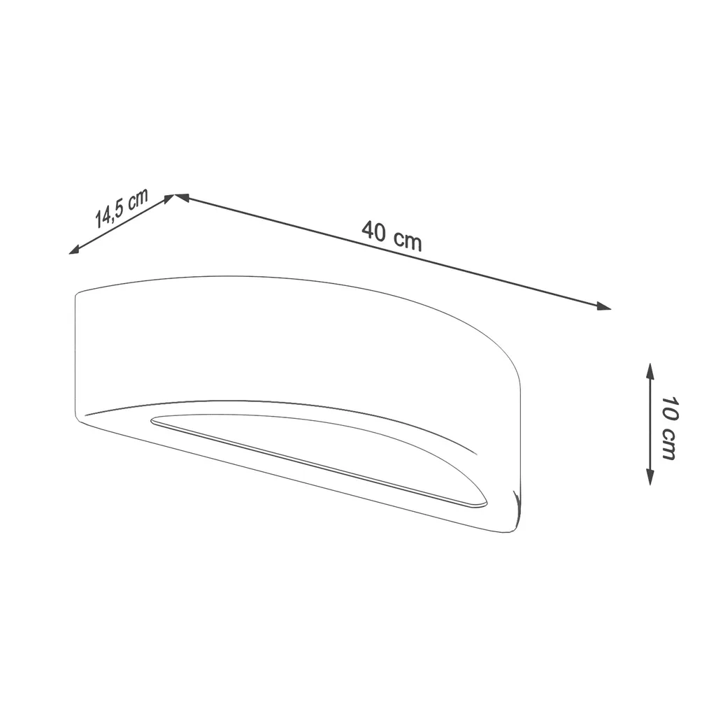 Applique murale béton ATENA 40cm, solution déco pour murs vides et chic