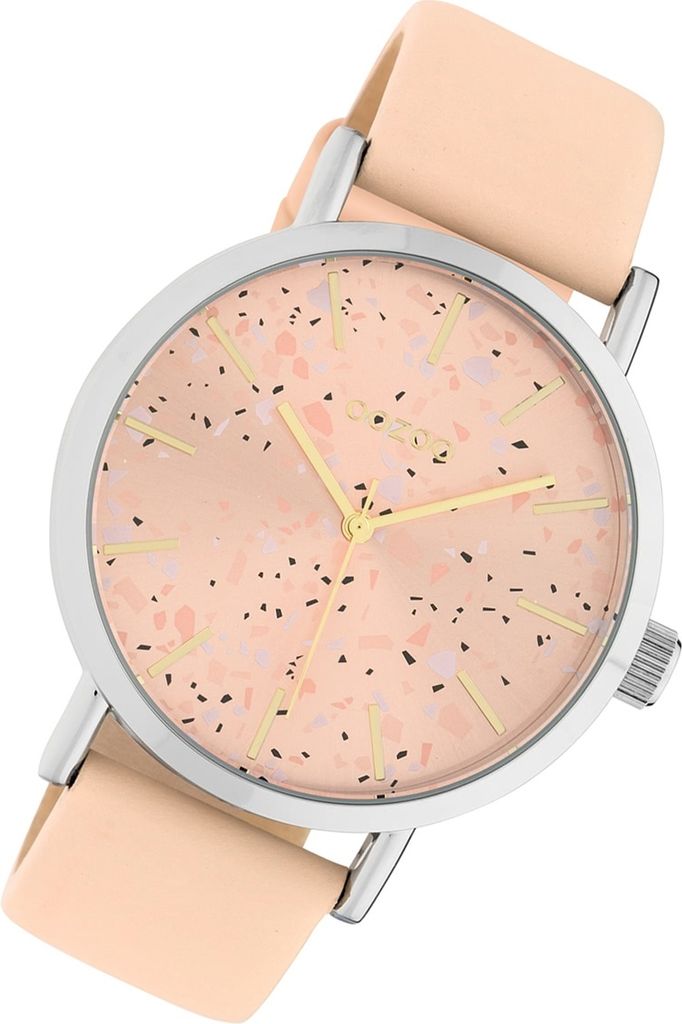 Oozoo Armbanduhr rosa Leder C10410 Timepieces Damen Analog-Quarzuhr UOC10410