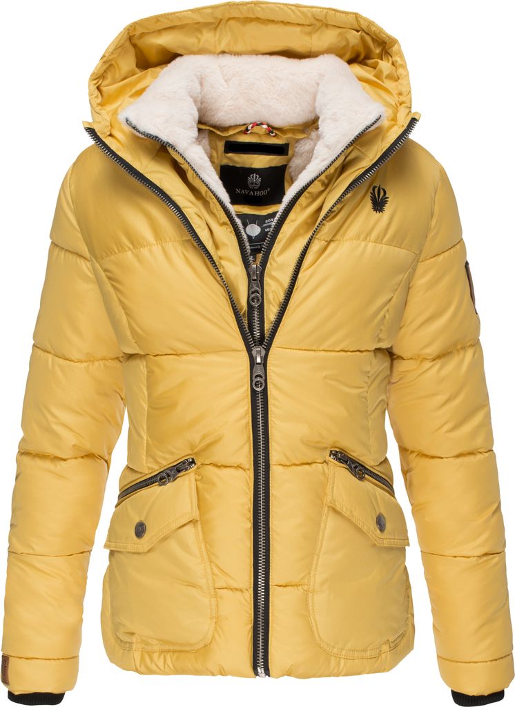 Navahoo Damen Winter Jacke Stepp Teddyfell warm Gefüttert Produktbild 