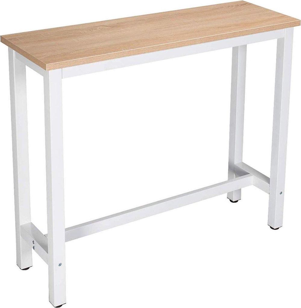 Bolt Edge Stehtisch – Eichenholz und Metall – Rechtes X-Gestell – 120x40x100cm – Küche – Modern und Industrial