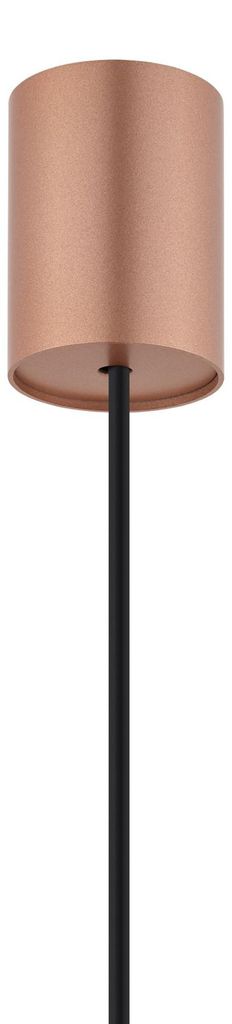 Pendelleuchte Metall G9 rund D: 2,5 cm H: max. 205 cm in Kupfer matt Modern Hängelampe
