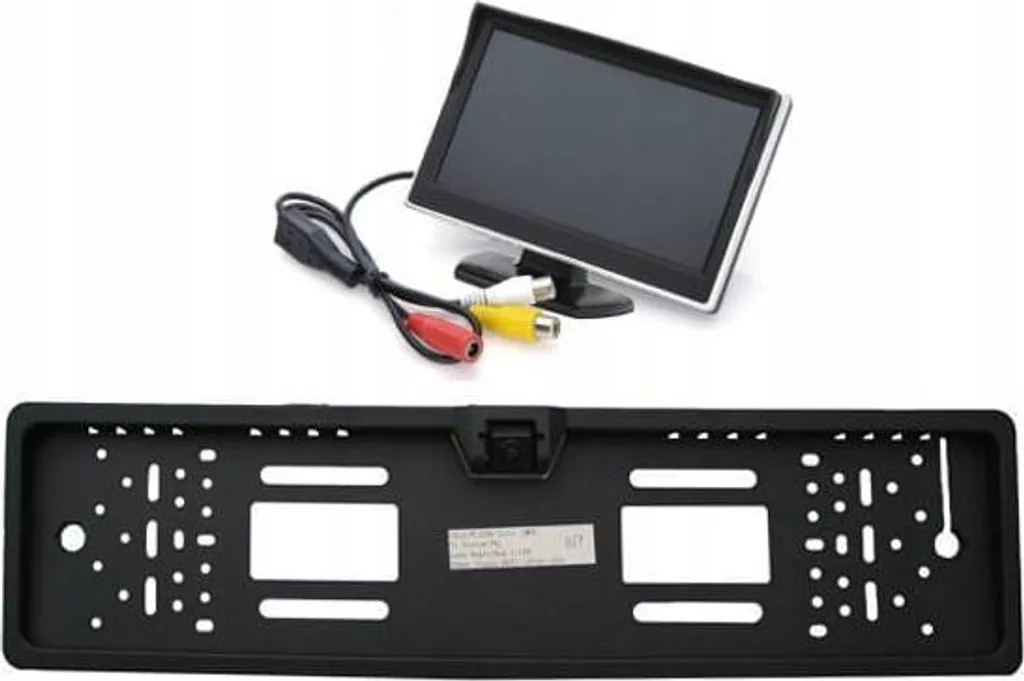 Kit vidéo de recul pour voiture avec écran 5 pouces et caméra de plaque
