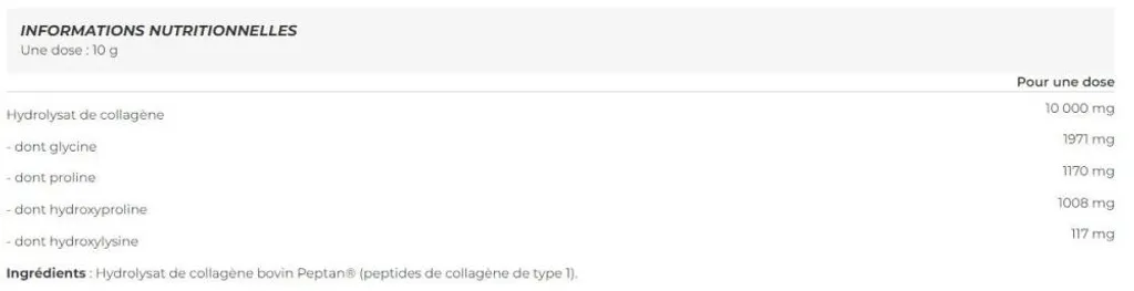 Peptides de Collagène Type 1 500g soin articulaire et souplesse corps