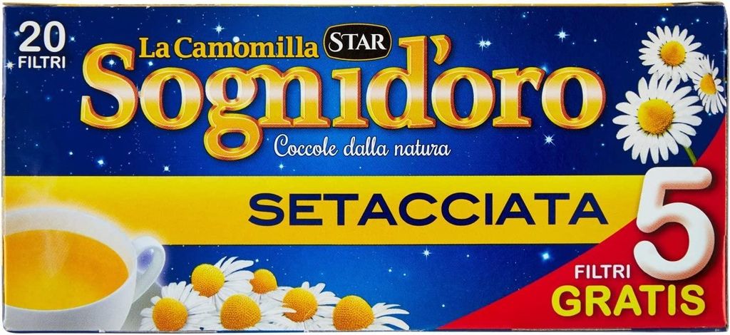 STAR Camomilla Setacciata Entspannendes Getränk Kamille 20 Beutel + 5 frei