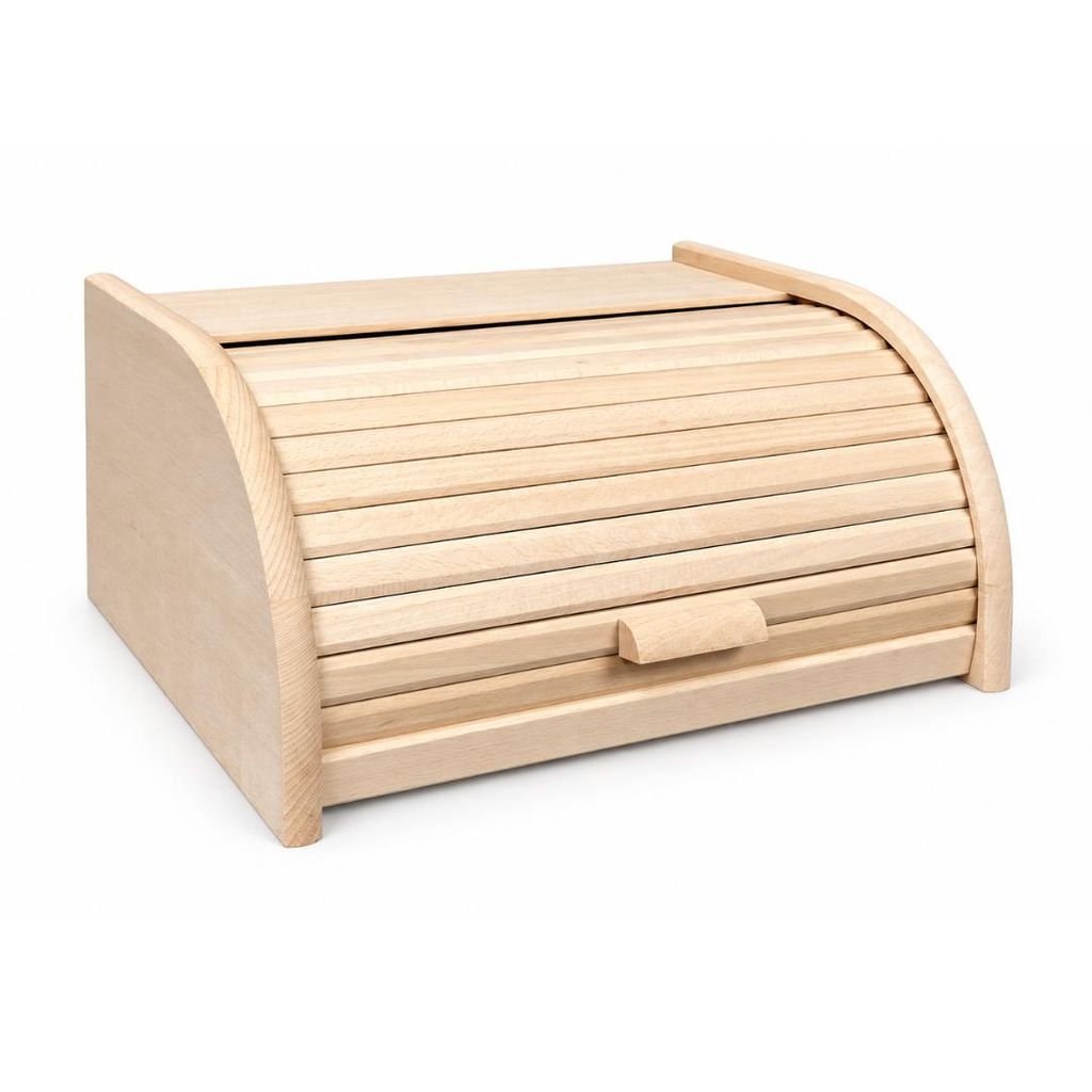 BAS Brotkasten aus Buchenholz Natur Groß  40 x 29 x 18 cm – Produktbild 