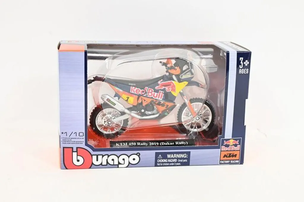 Réplique KTM 450 Rally 1:18 Bburago : La Moto de Légende enfin Accessible