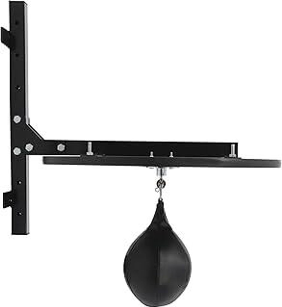 Madelynn Speedbag-Plattform 60 × 60cm, Höhenverstellbare Speedball Plattform Set, Wandmontage Speed Bag Plattform Kit mit Pumpe & Aufblasnadel, f...