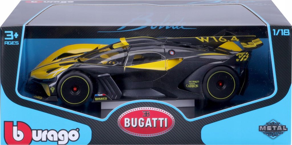 BBURAGO Bugatti Bolide 1:18, Model super pojazdu, Wstępnie Zdjęcie produktu 
