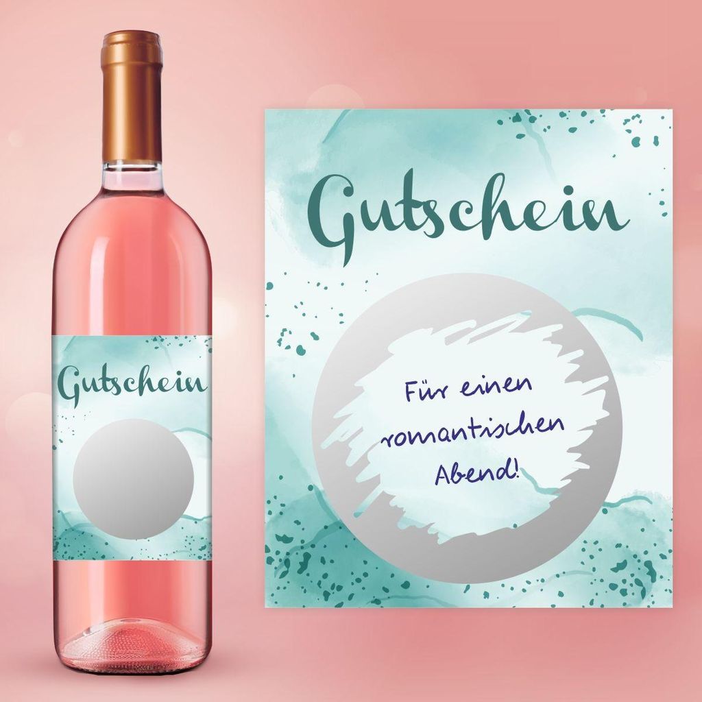 AUFKLEBER SET - Gutschein - Rubbelsticker Silber - zum selber beschriften