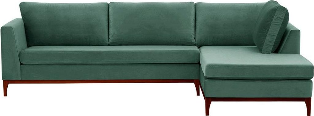 Rechtsseitiges Ecksofa Gosena Wood-Velluto 12-aveo