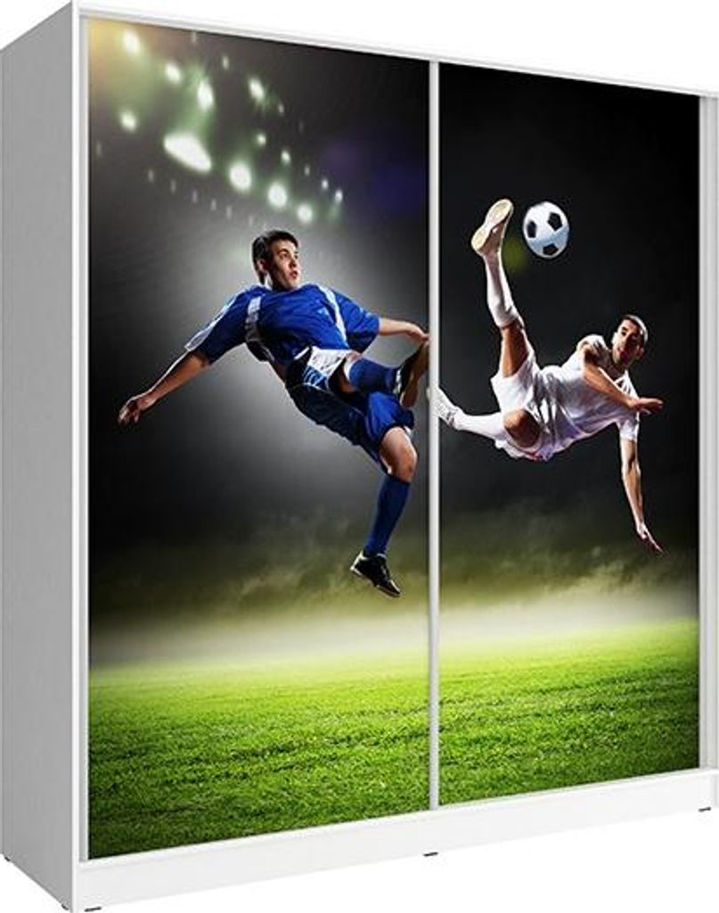 Wardrobe Closet Football Photo Bedroom Furniture Cabinet Luxury Wood wardrobes