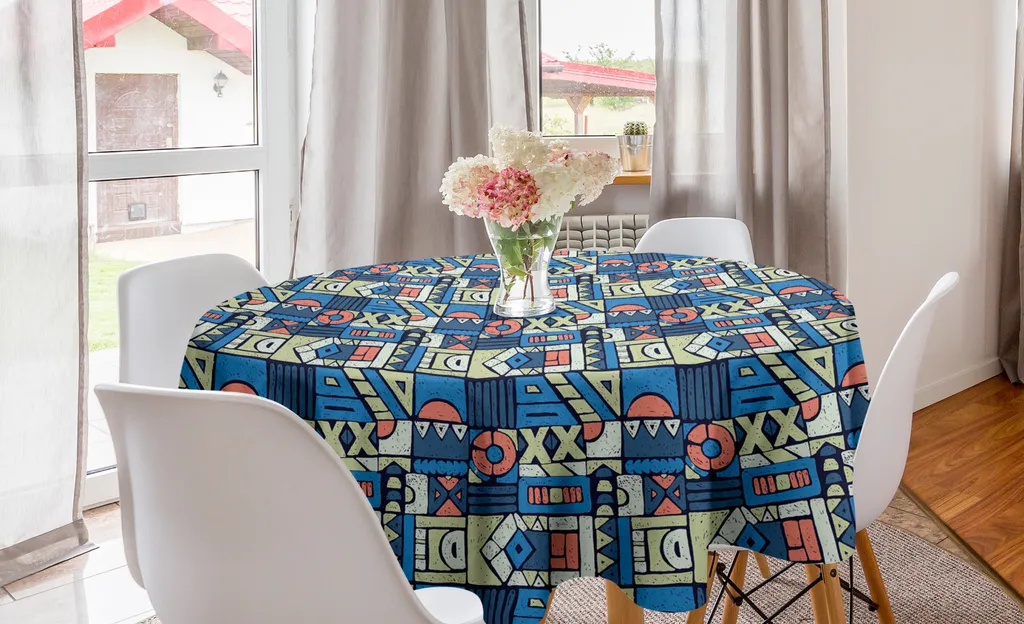 ABAKUHAUS Mandala Tovaglia, Boho Floreale, Rettangolare per Sala