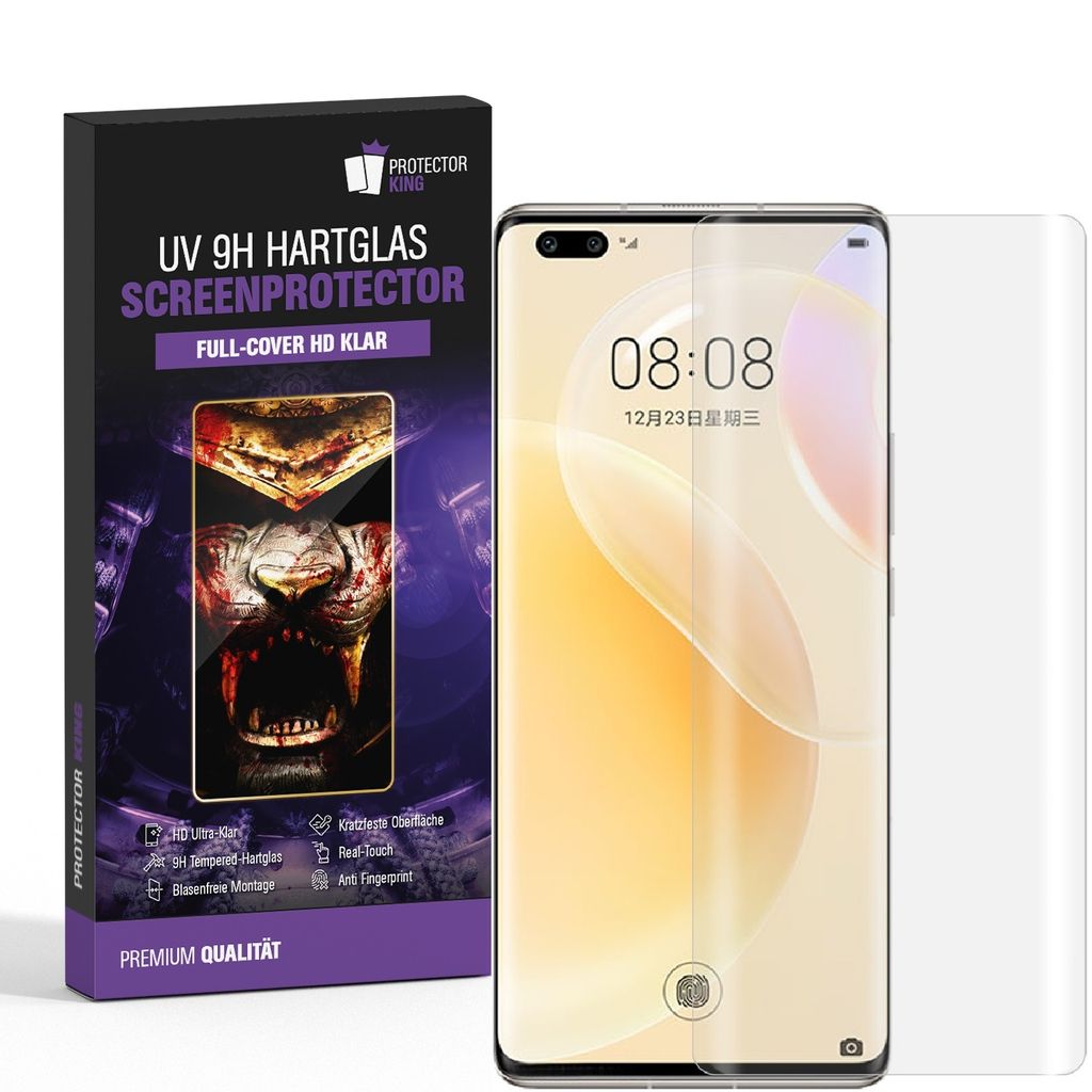 3x UV-Liquid 9H Panzerglas für Huawei Nova 9 Pro 3D KLAR echtes Tempered Panzerhartglas Schutzglas Displayschutz Panzerfolie Schutzfolie Screen Pr...