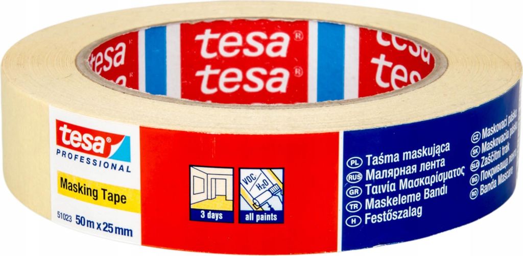Tesa® PRO, malířská páska, maskovací, lepicí, 25 mm, L-50 m Obrázek produktu 