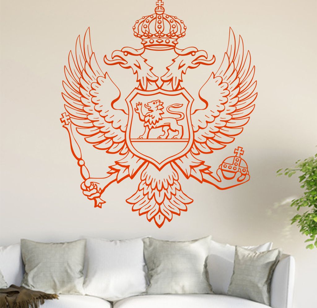 Flagge/Wappen Montes Wandtattoo in 6 Größen - Wandaufkleber Wall Sticker - Dekoration, Küche, Wohnzimmer, Schlafzimmer, Badezimmer