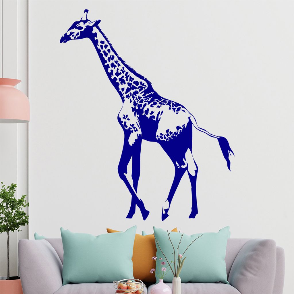 KIWISTAR Giraffe Afrika Langhals Wandtattoo in 6 Größen - Wandaufkleber Wall Sticker - Dekoration, Küche, Wohnzimmer, Schlafzimmer, Badezimmer