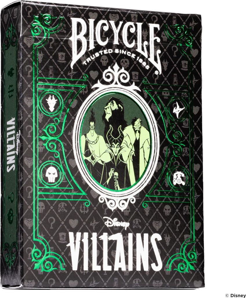 Bicycle Kartendeck - Disney Villains (grün) Kartenspiel Spielkarten Pokerkarten Single Deck