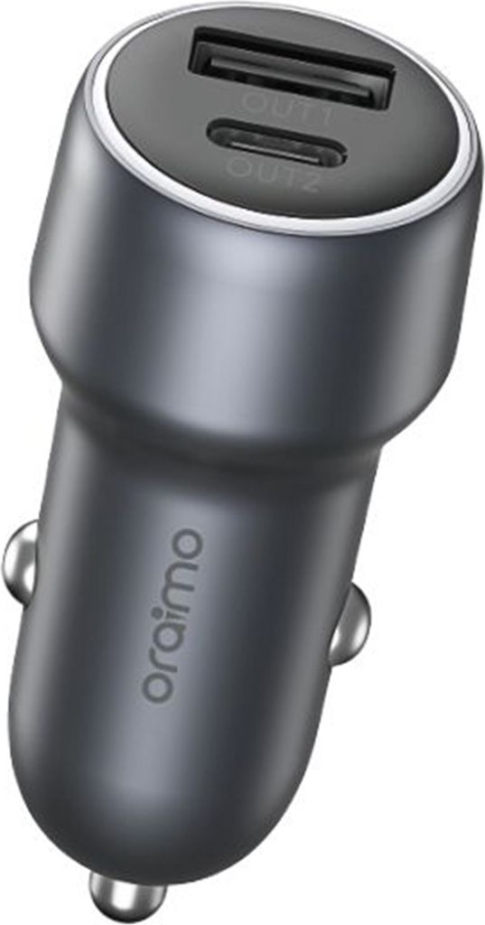 Oraimo Bullet 48 48 W Schnellladegeraet, kompaktes, sicheres Autoladegeraet