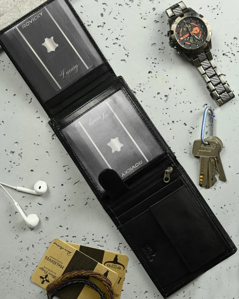 Portafoglio Uomo Pelle Grande con Zip e Portamonete | Elegante e Sicuro - 7