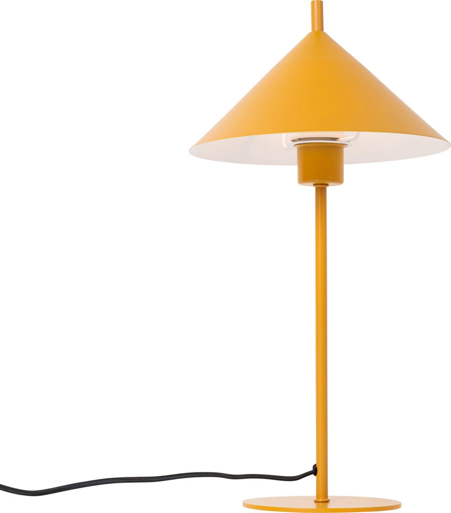 QAZQA - Design Design-Tischlampe gelb - Triangolo I Wohnzimmer I Schlafzimmer - Stahl Rund - LED geeignet E27