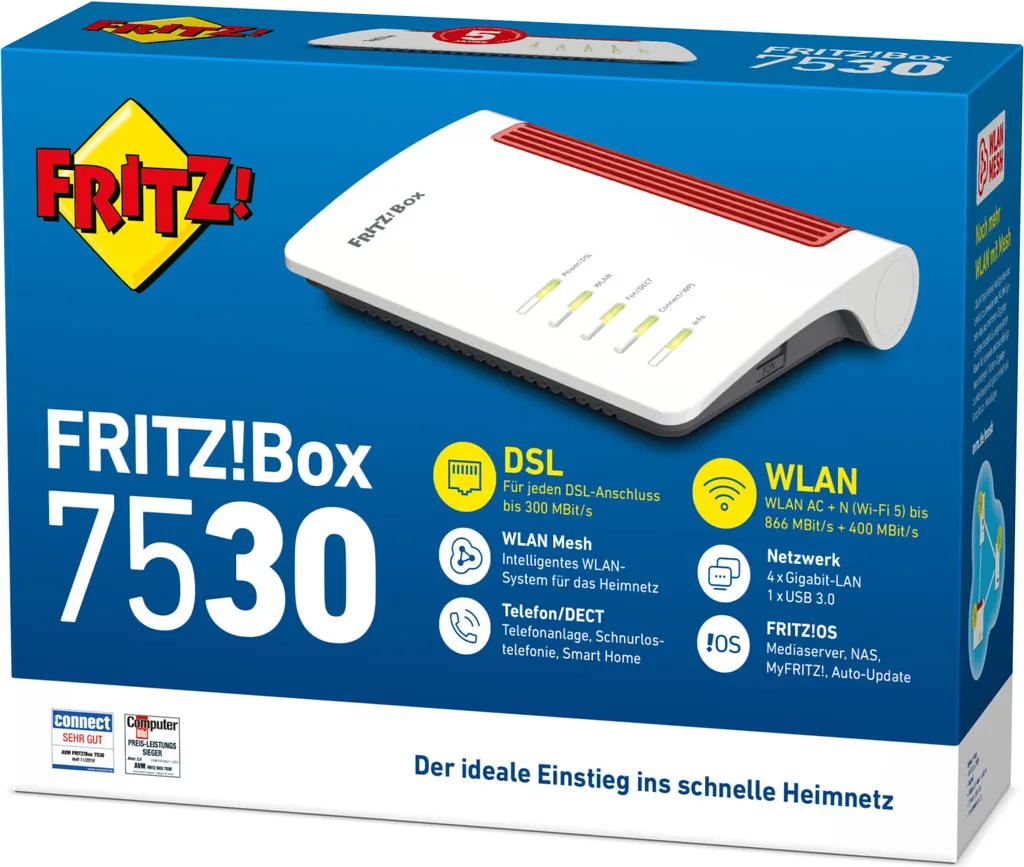 Routeur WLAN FRITZ!Box 7530 avec Centrale DECT Intégrée - 19