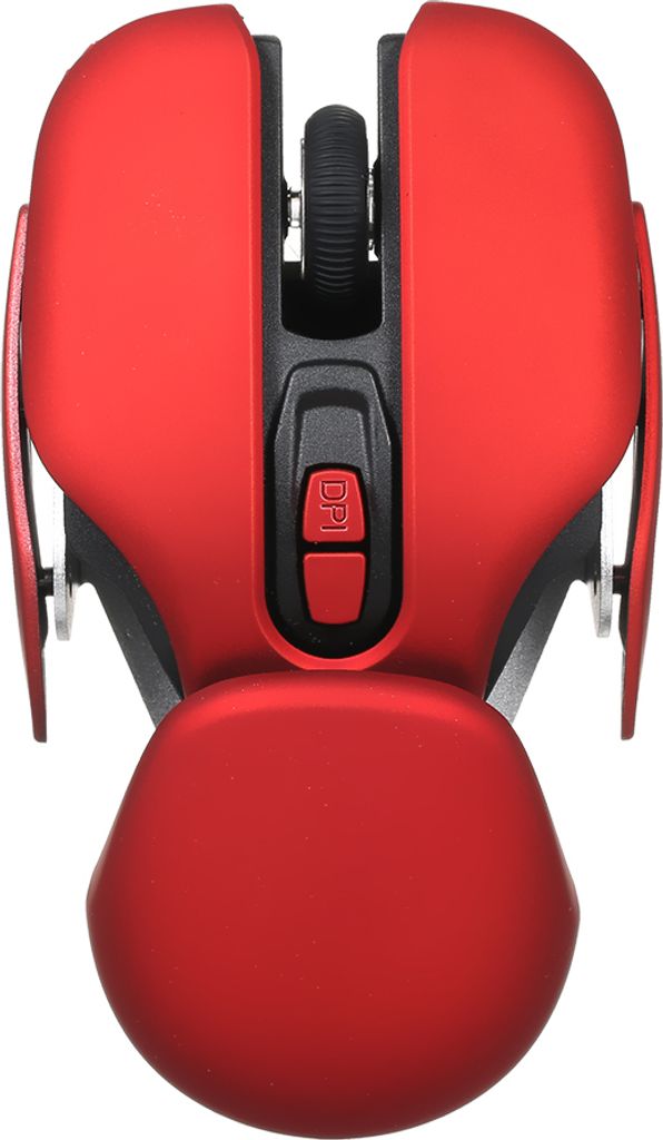 2,4 G kabellose Maus, ergonomische Büromaus, drei Gänge, DPI-verstellbar, integrierter wiederaufladbarer Lithium-Akku, Typ-C-Schnittstelle, Rot