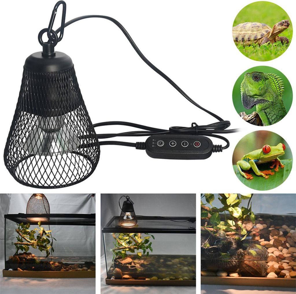 50W Reptile Pet Terrarium Brooder Heizlicht UVA UVB Dimmbar Wärmelampe für Eidechse Snake Schildkröte
