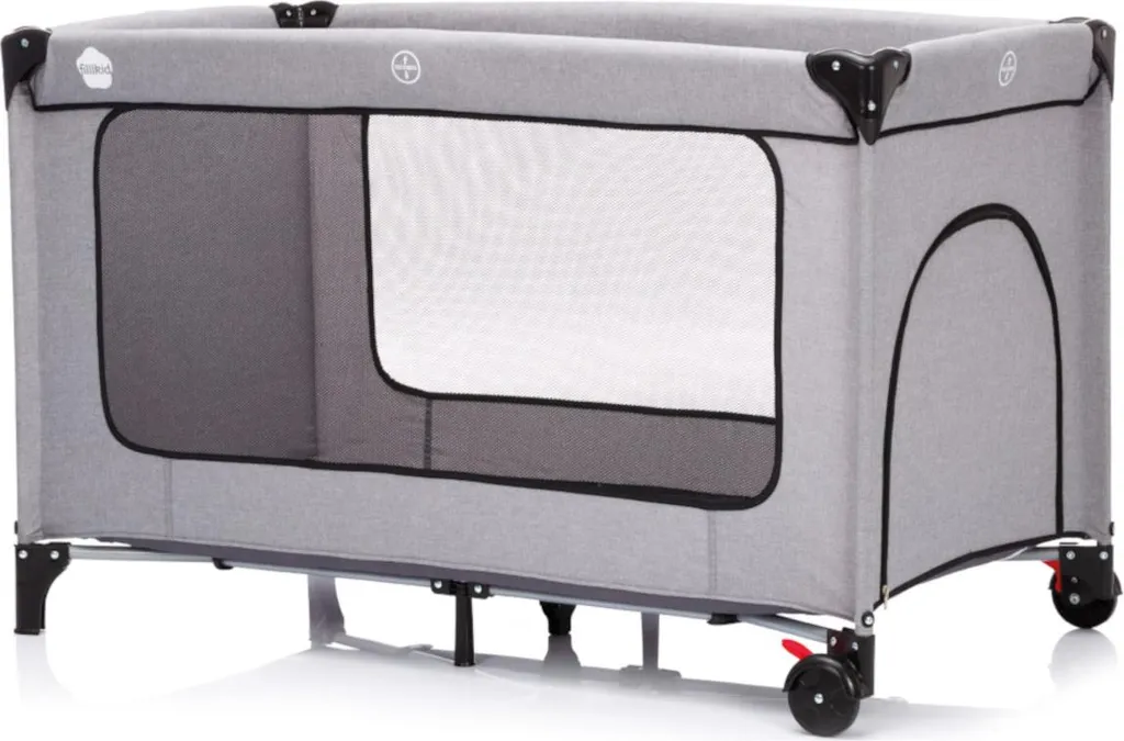 Lit parapluie Fillikid Travel - Lit d'appoint bébé pliant gris chiné