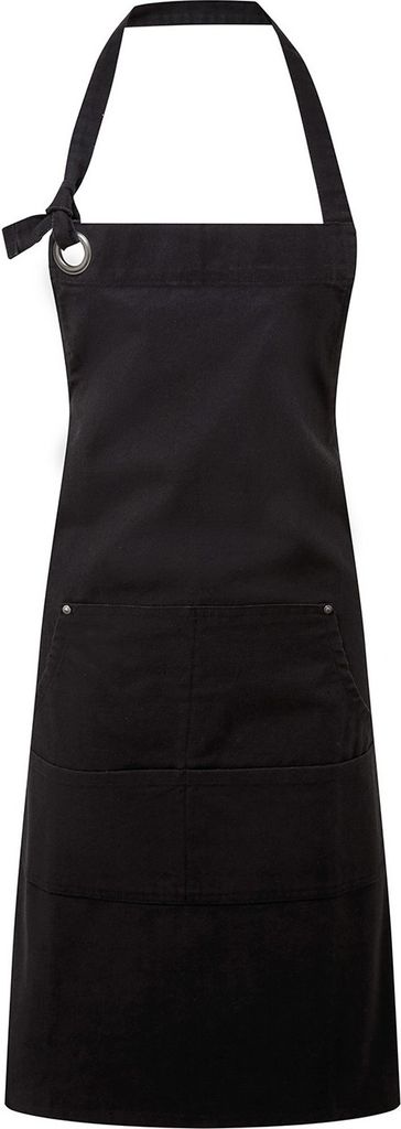Premier - Herren/Damen Unisex Schürze, Segeltuch RW9444 (Einheitsgröße) (Schwarz)