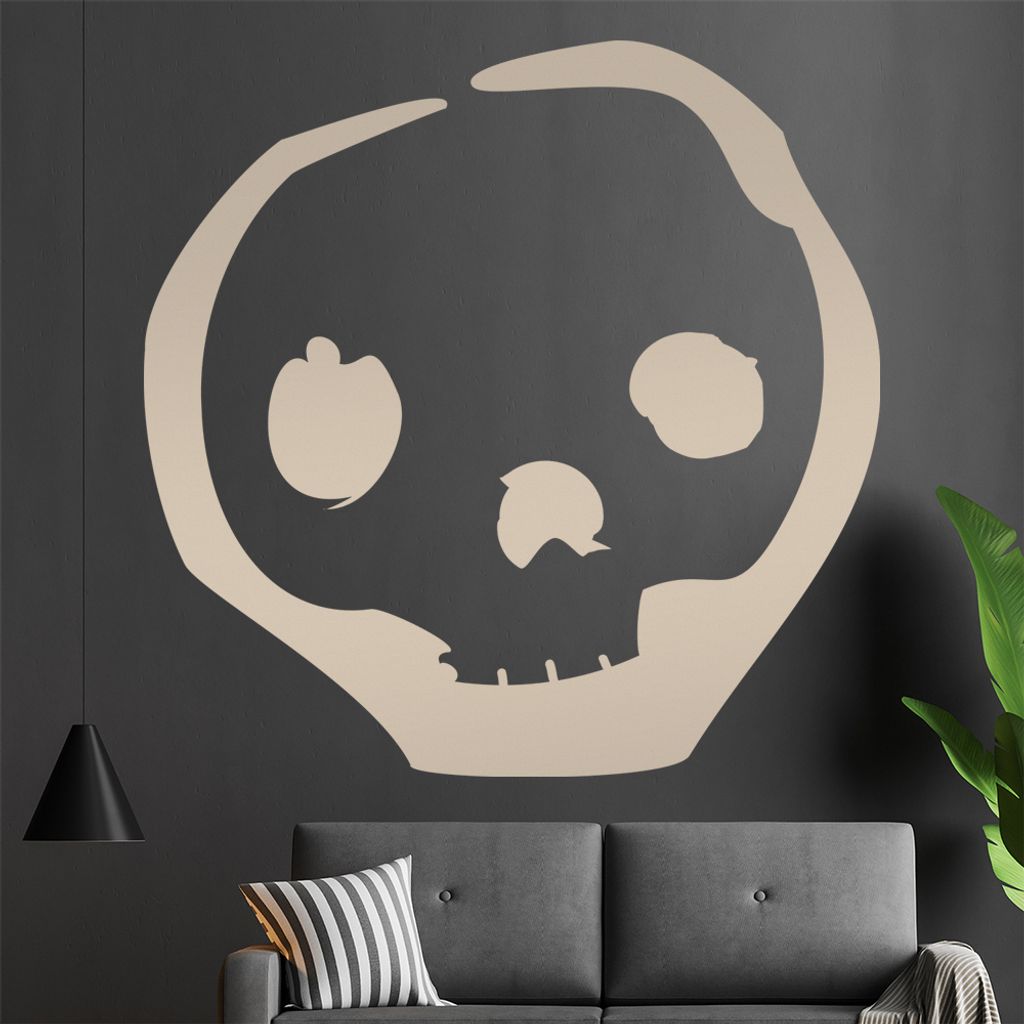 Schädel Tod Wandtattoo in 6 Größen - Wandaufkleber Wall Sticker - Dekoration, Küche, Wohnzimmer, Schlafzimmer, Badezimmer